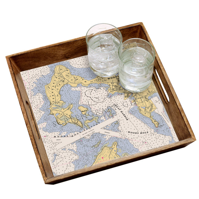 Woods Hole, MA- Wood Serving Tray