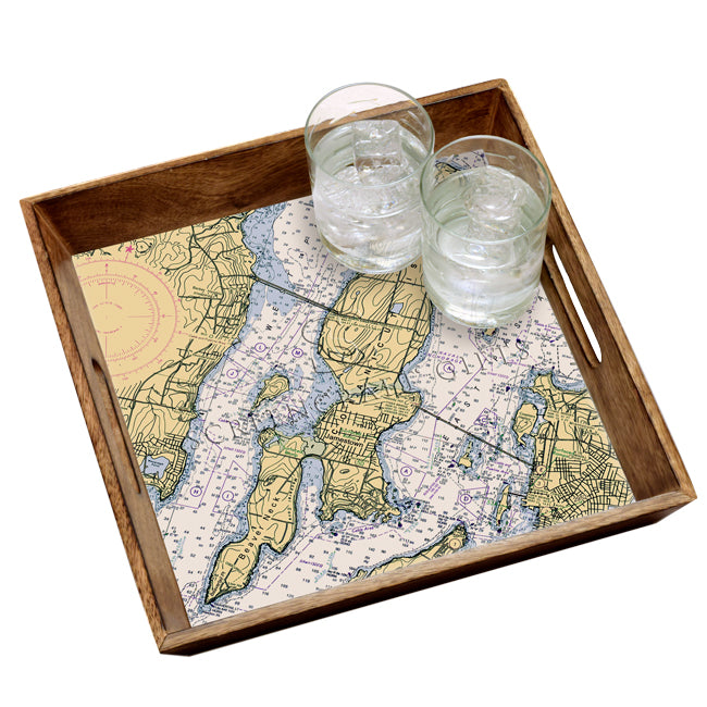 Jamestown, RI- Wood Serving Tray