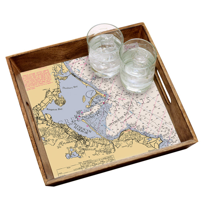 Plymouth, MA- Wood Serving Tray