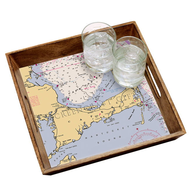 Cape Cod, MA - Wood Serving Tray