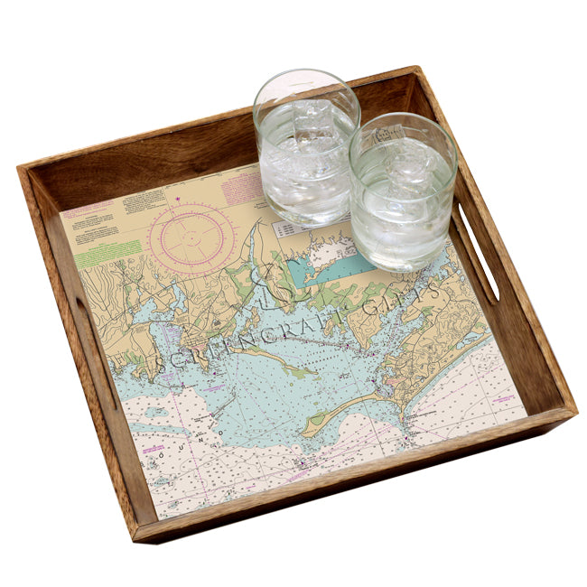 Stonington, CT - Wood Serving Tray