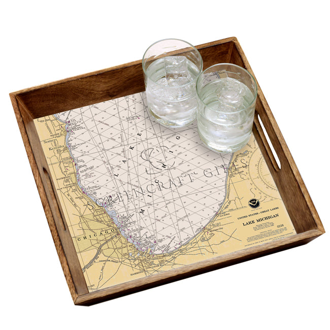 Lake Michigan -  Wood Serving Tray