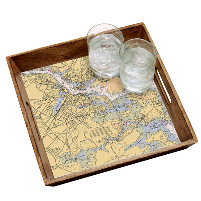Portsmouth, NH - Wood Serving Tray