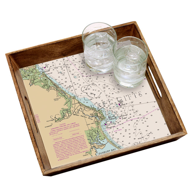 Marshfield, MA - Wood Serving Tray