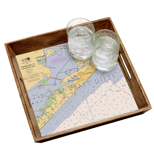 Galveston, TX - Wood Serving Tray