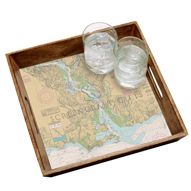 Connecticut River- Wood Serving Tray