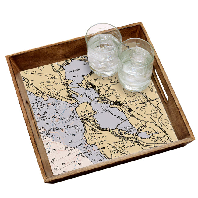 San Francisco, CA -  Wood Serving Tray