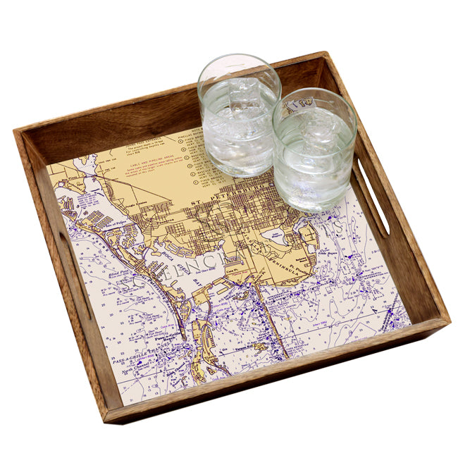 St. Petersburg, FL- Wood Serving Tray