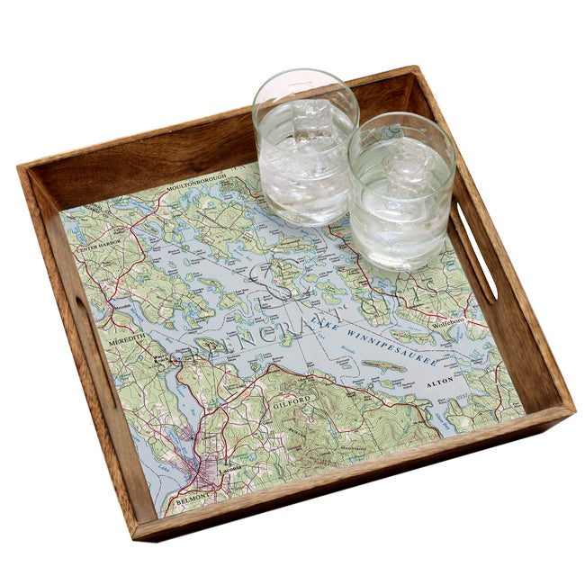 Lake Winnipesaukee, NH -  Wood Serving Tray