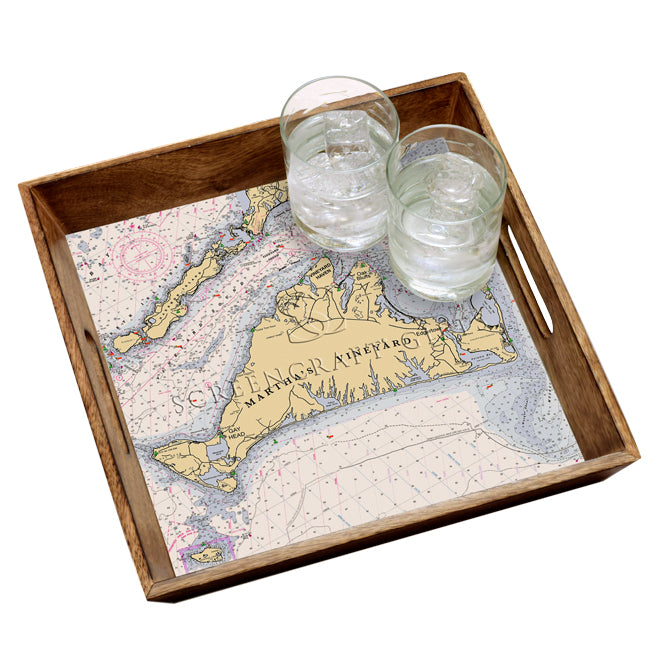 Martha's Vineyard, MA - Wood Serving Tray