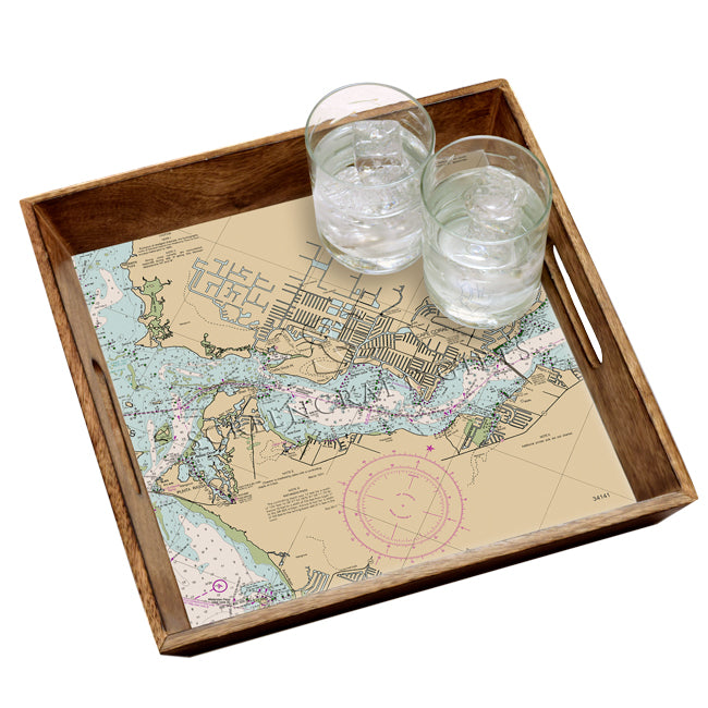 Cape Coral, FL - Wood Serving Tray