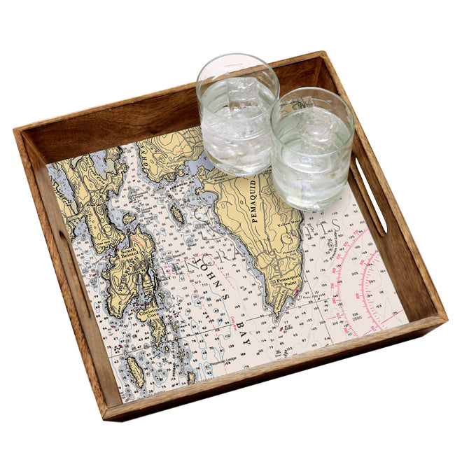 Pemaquid Neck, ME - Wood Serving Tray