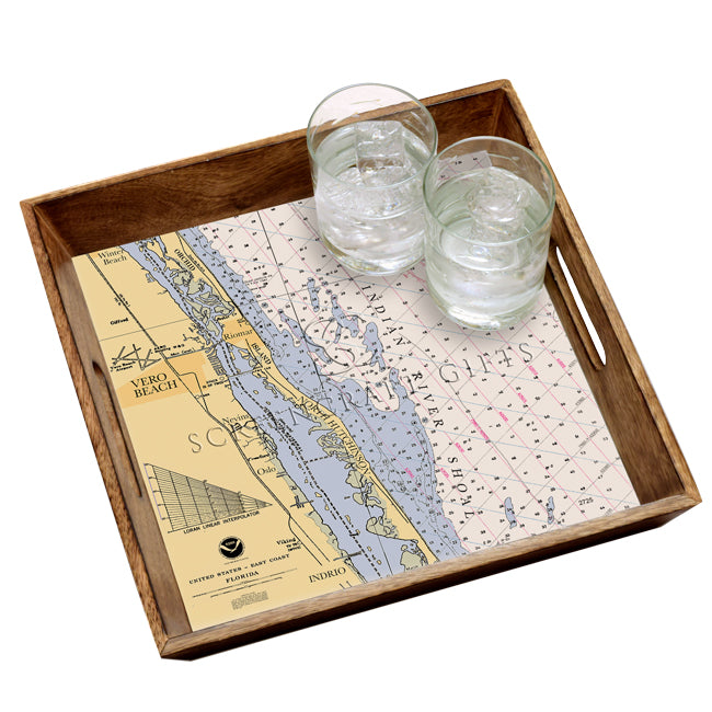 Vero Beach, FL - Wood Serving Tray