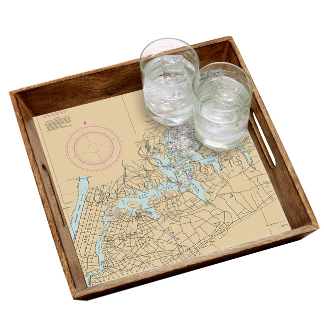 North West Long Island, NY  - Wood Serving Tray