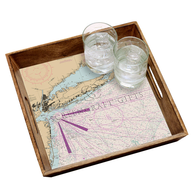 Long Island, NY  - Wood Serving Tray