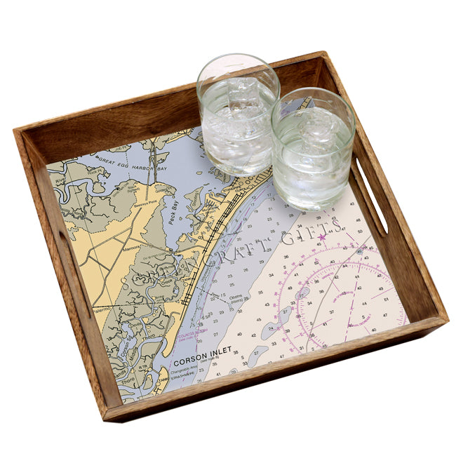 Ocean City, NJ- Wood Serving Tray