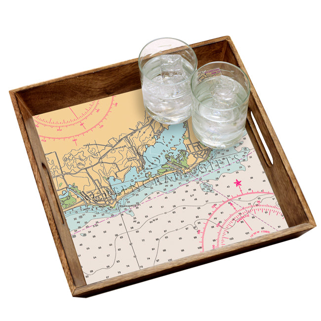 Quonochontaug, RI - Wood Serving Tray