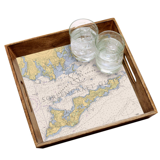 Fishers Island, NY - Wood Serving Tray