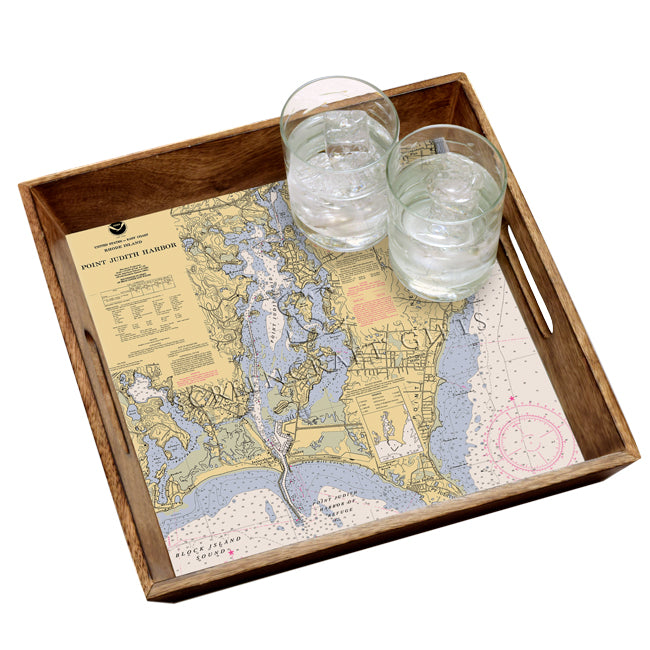 Point Judith, RI- Wood Serving Tray