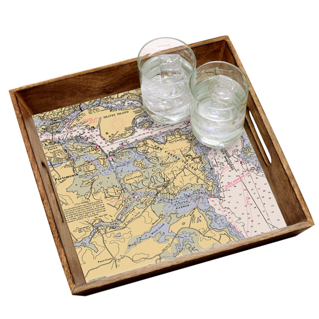New Castle, NH - Wood Serving Tray
