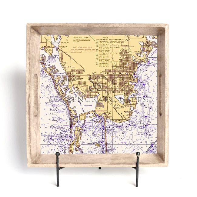 St. Petersburg, FL- Wood Serving Tray