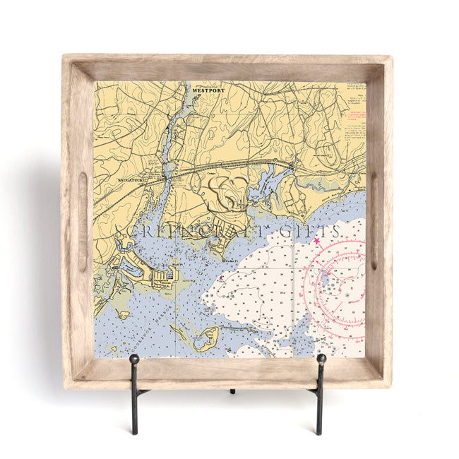 Westport, CT - Wood Serving Tray