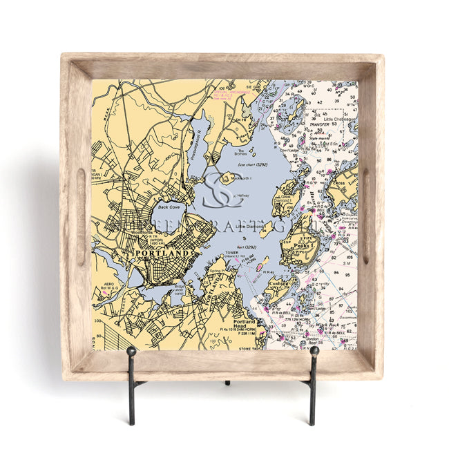 Portland, ME - Wood Serving Tray