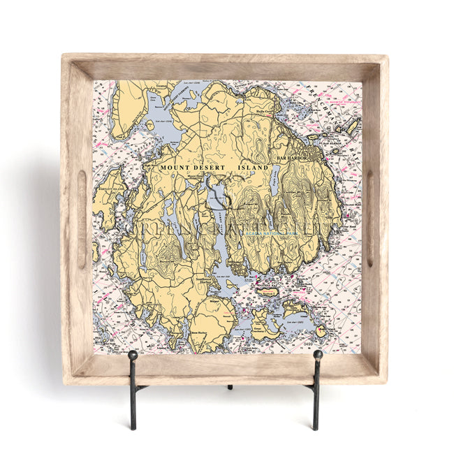 Mount Desert Island, ME - Wood Serving Tray