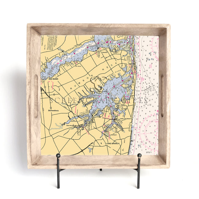 Rumson, NJ-  Wood Serving Tray