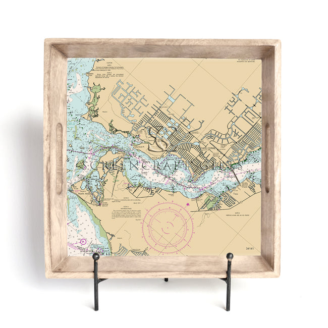 Cape Coral, FL - Wood Serving Tray