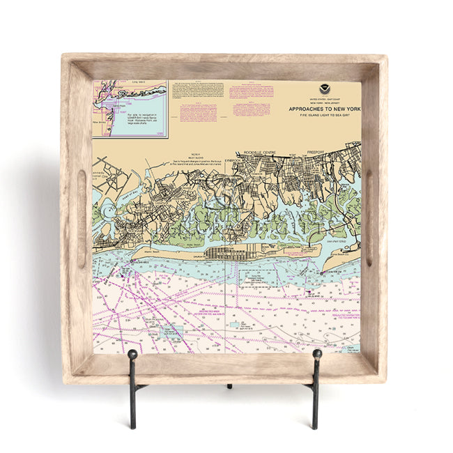 Long Beach, NY- Wood Serving Tray