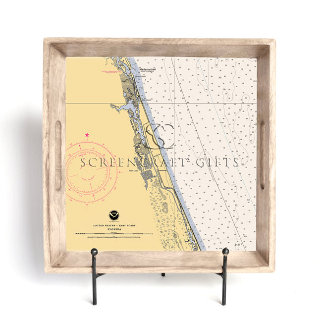 Palm Coast, FL - Wood Serving Tray