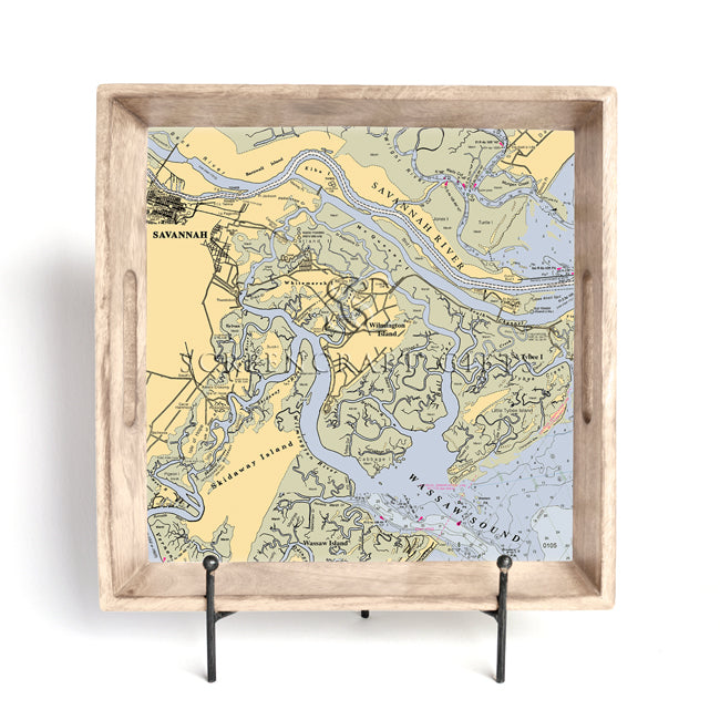 Savannah, GA- Wood Serving Tray
