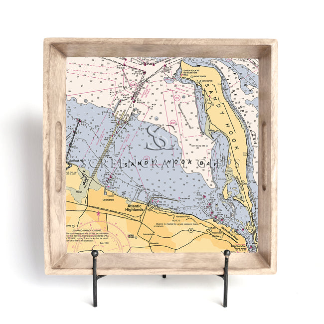 Sandy Hook, NJ - Wood Serving Tray