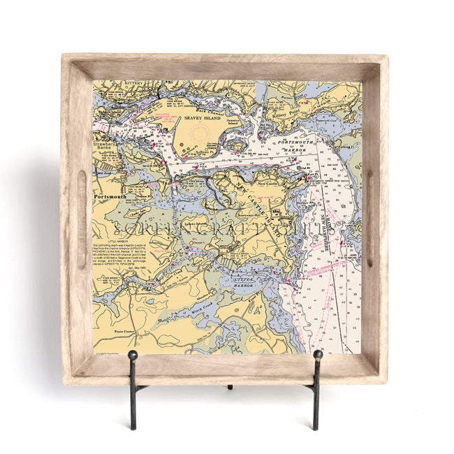 New Castle, NH - Wood Serving Tray