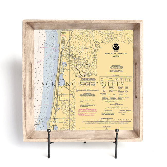 Rockaway, OR- Wood Serving Tray