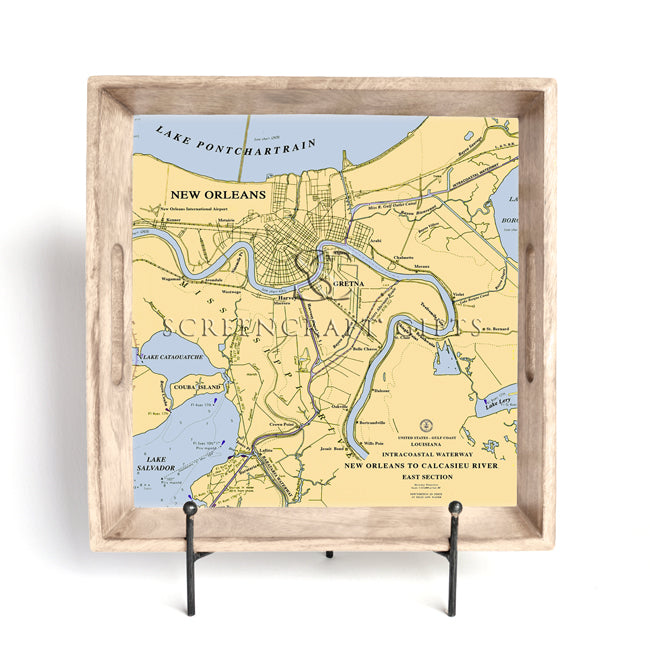 New Orleans, LA- Wood Serving Tray