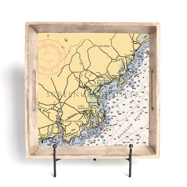 Kennebunkport, ME- Wood Serving Tray