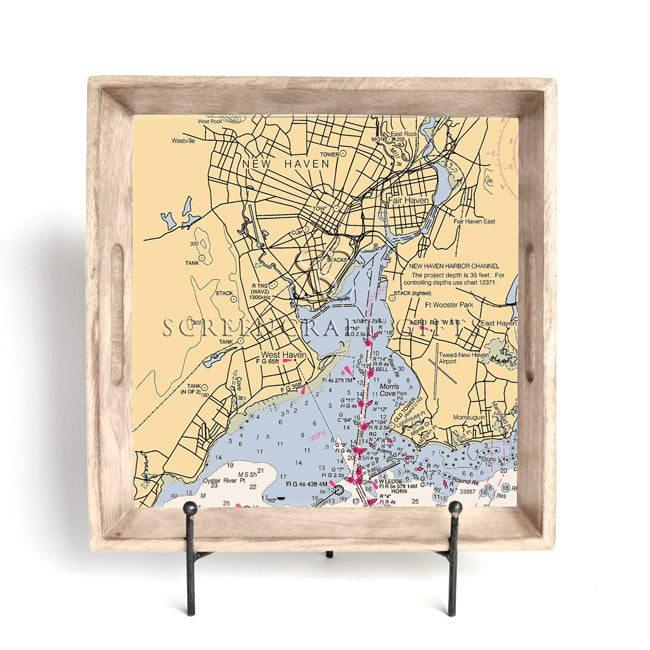 New Haven, CT - Wood Serving Tray