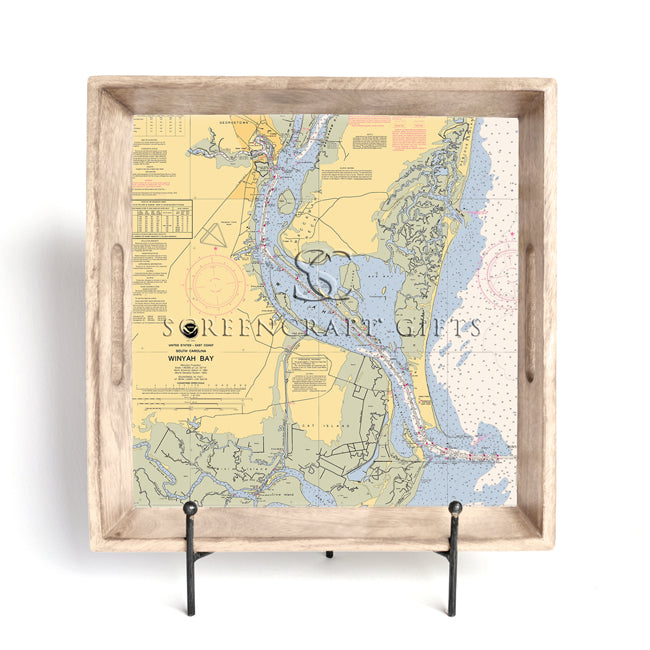 Winyah Bay, SC - Wood Serving Tray