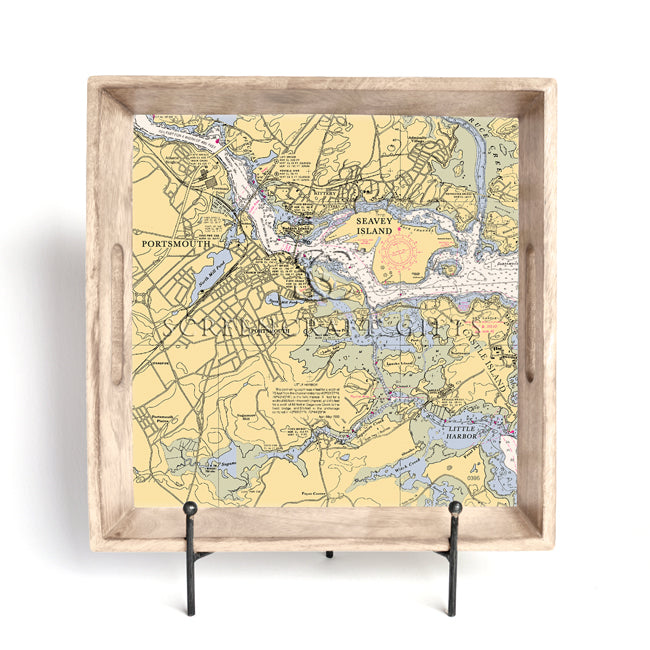 Portsmouth, NH - Wood Serving Tray
