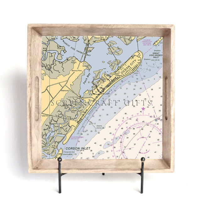 Ocean City, NJ- Wood Serving Tray