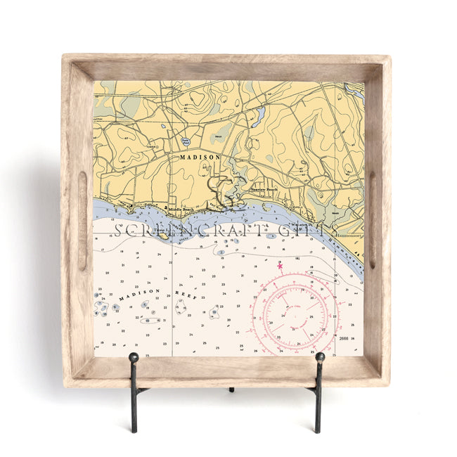 Madison, CT  - Wood Serving Tray