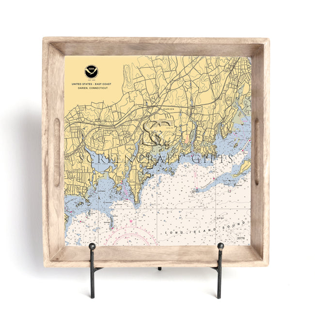 Darien, CT  - Wood Serving Tray