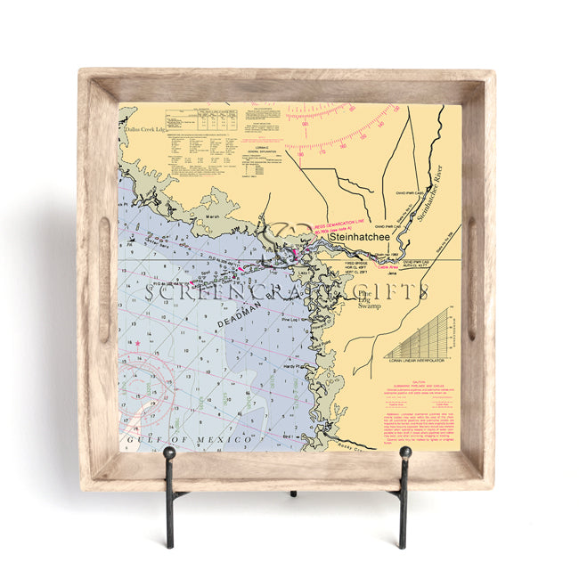 Steinhatchee, FL- Wood Serving Tray
