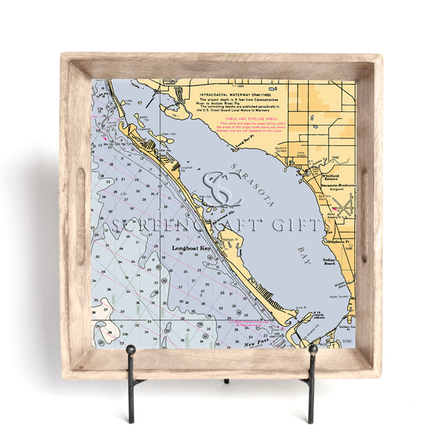 Longboat Key, FL - Wood Serving Tray