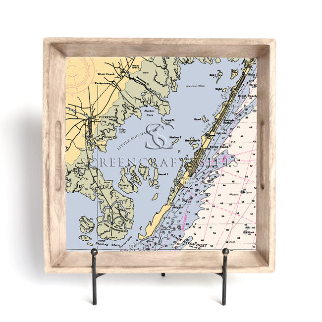 Beach Haven, NJ- Wood Serving Tray