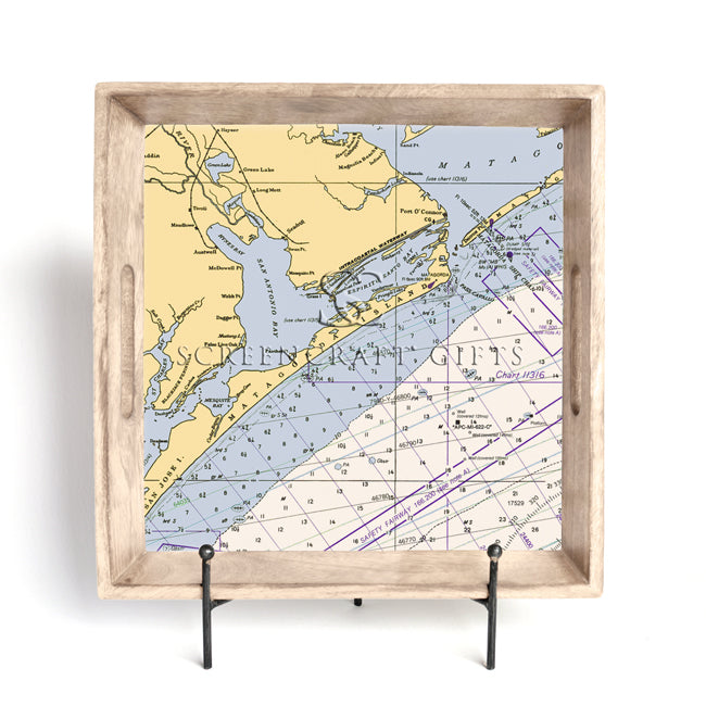Matagorda Island, TX- Wood Serving Tray