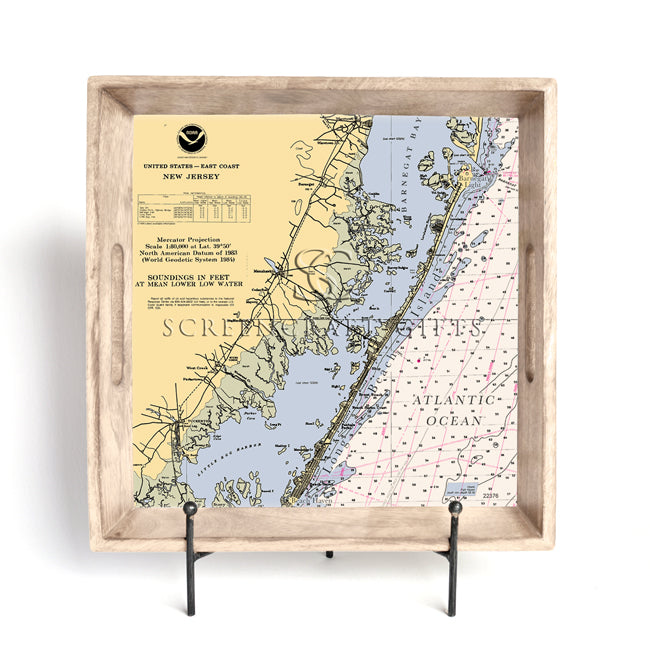 Long Beach Island, NJ- Wood Serving Tray