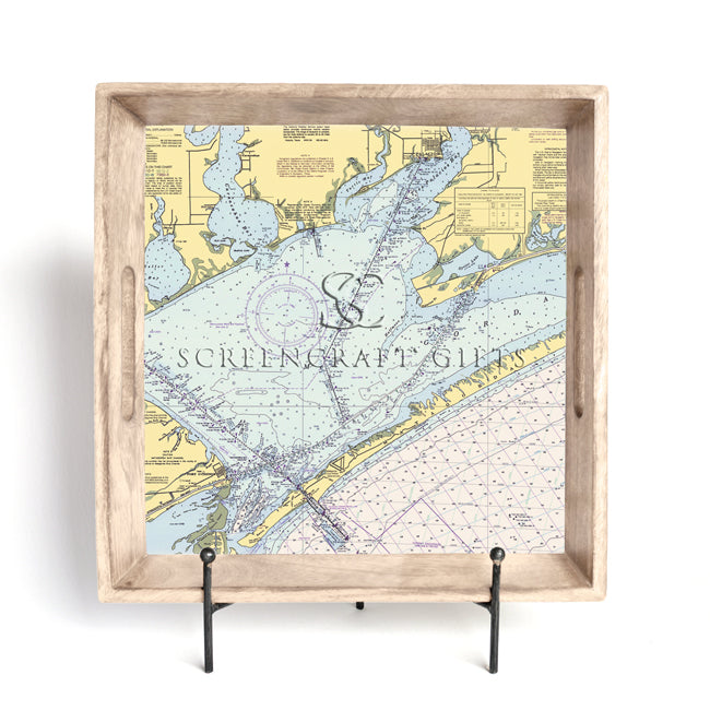 Matagorda Bay, TX- Wood Serving Tray